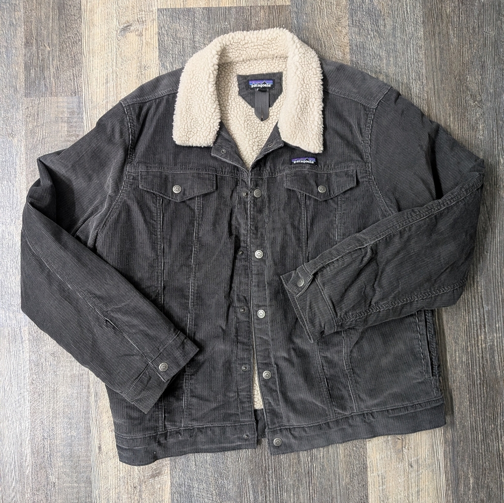 Patagonia Men's Large Pile Lined Trucker Corduroy Jacket